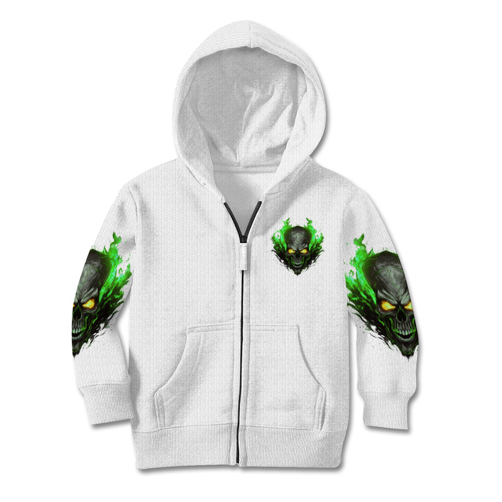 I Can't Go To Hell Fire Eyes Skull Kid Hoodie - Wonder Print Shop