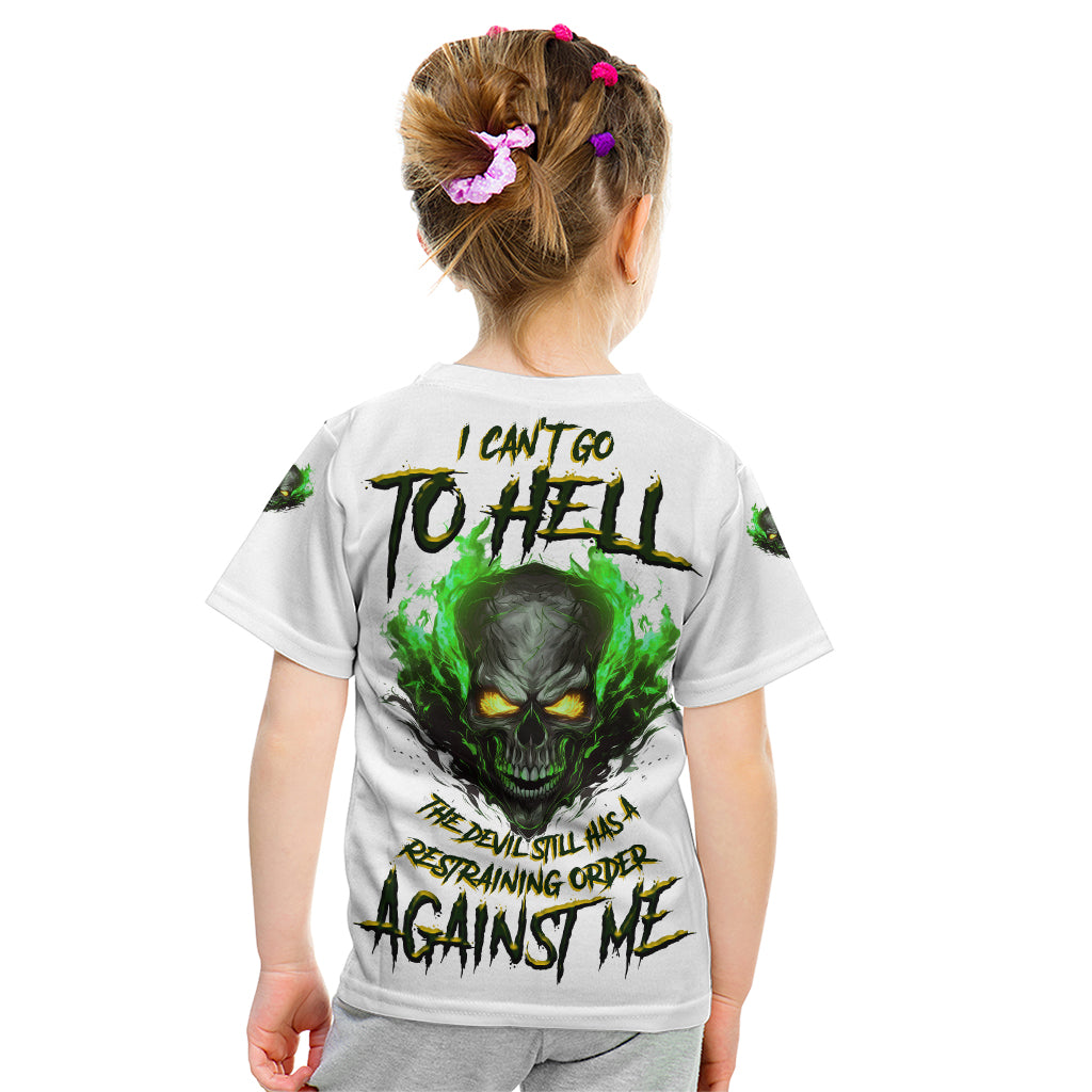 I Can't Go To Hell Fire Eyes Skull Kid T Shirt - Wonder Print Shop