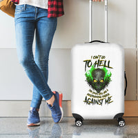 I Can't Go To Hell Fire Eyes Skull Luggage Cover - Wonder Print Shop