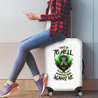 I Can't Go To Hell Fire Eyes Skull Luggage Cover - Wonder Print Shop