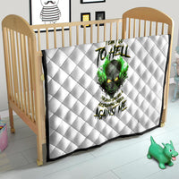 I Can't Go To Hell Fire Eyes Skull Quilt - Wonder Print Shop