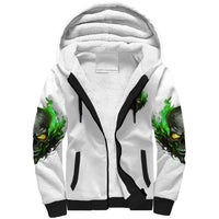 I Can't Go To Hell Fire Eyes Skull Sherpa Hoodie - Wonder Print Shop