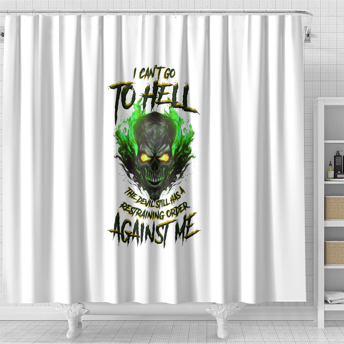 i-cant-go-to-hell-fire-eyes-skull-shower-curtain