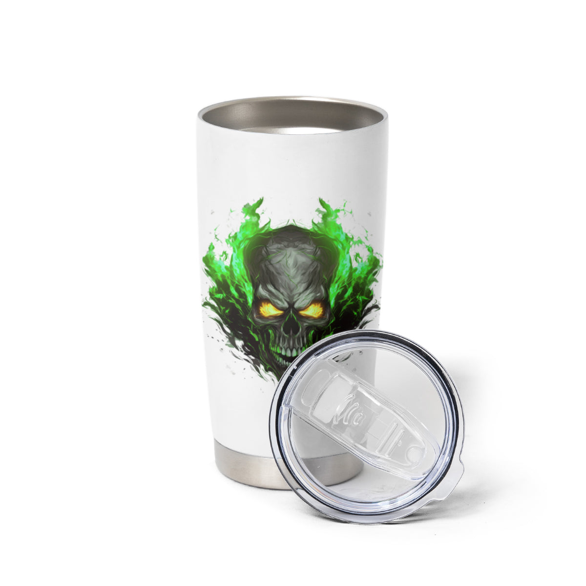 I Can't Go To Hell Fire Eyes Skull Tumbler Cup - Wonder Print Shop