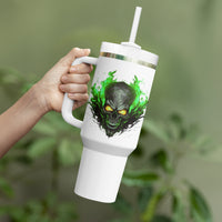 I Can't Go To Hell Fire Eyes Skull Tumbler With Handle - Wonder Print Shop
