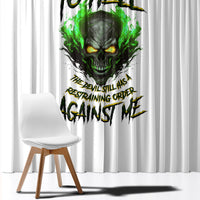 I Can't Go To Hell Fire Eyes Skull Window Curtain - Wonder Print Shop