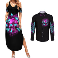 In My Defense I Was Left Unsupervised Couples Matching Summer Maxi Dress and Long Sleeve Button Shirt - Wonder Print Shop