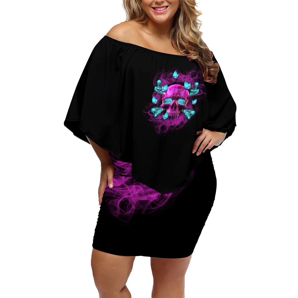 In My Defense I Was Left Unsupervised Family Matching Off Shoulder Short Dress and Hawaiian Shirt - Wonder Print Shop