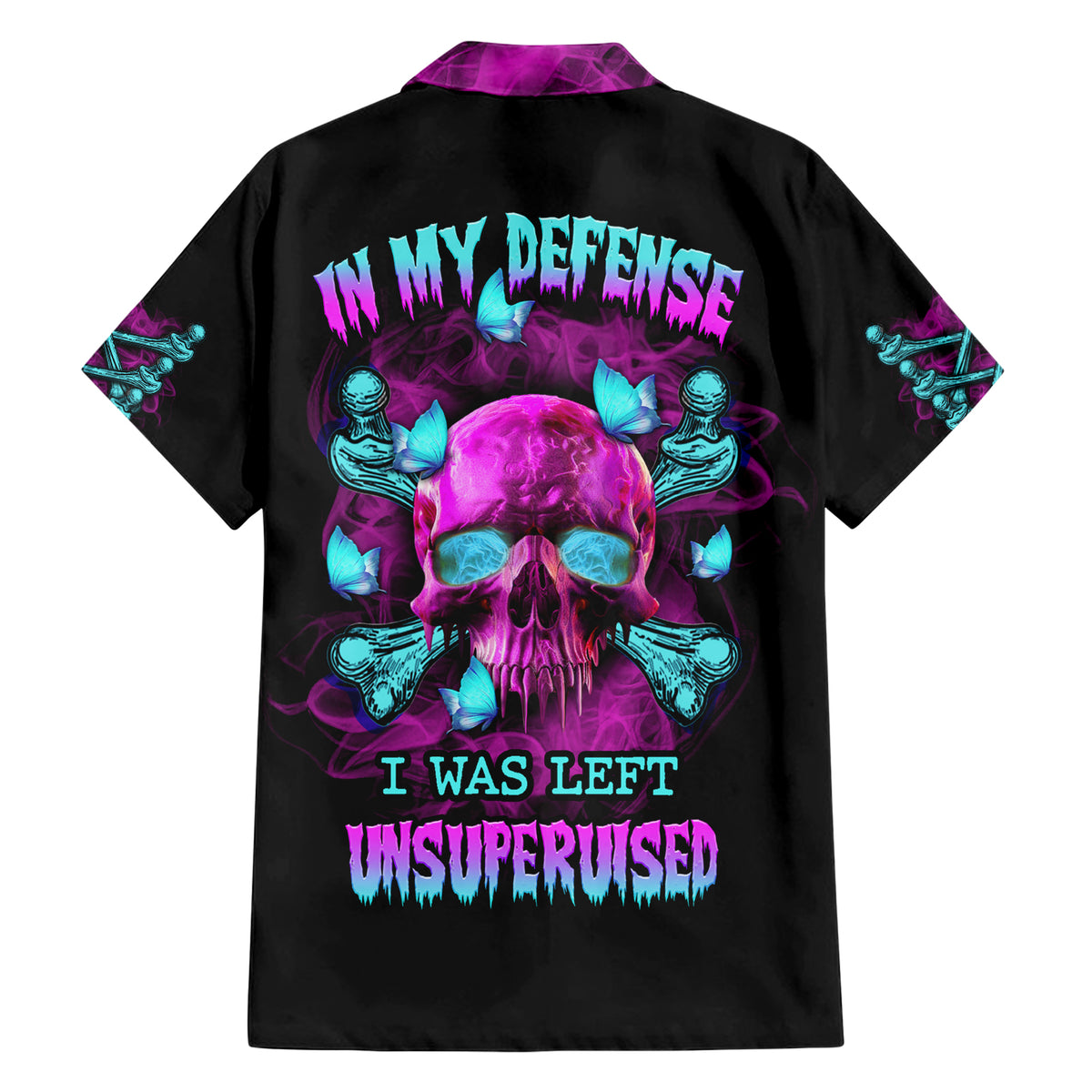 In My Defense I Was Left Unsupervised Hawaiian Shirt - Wonder Print Shop
