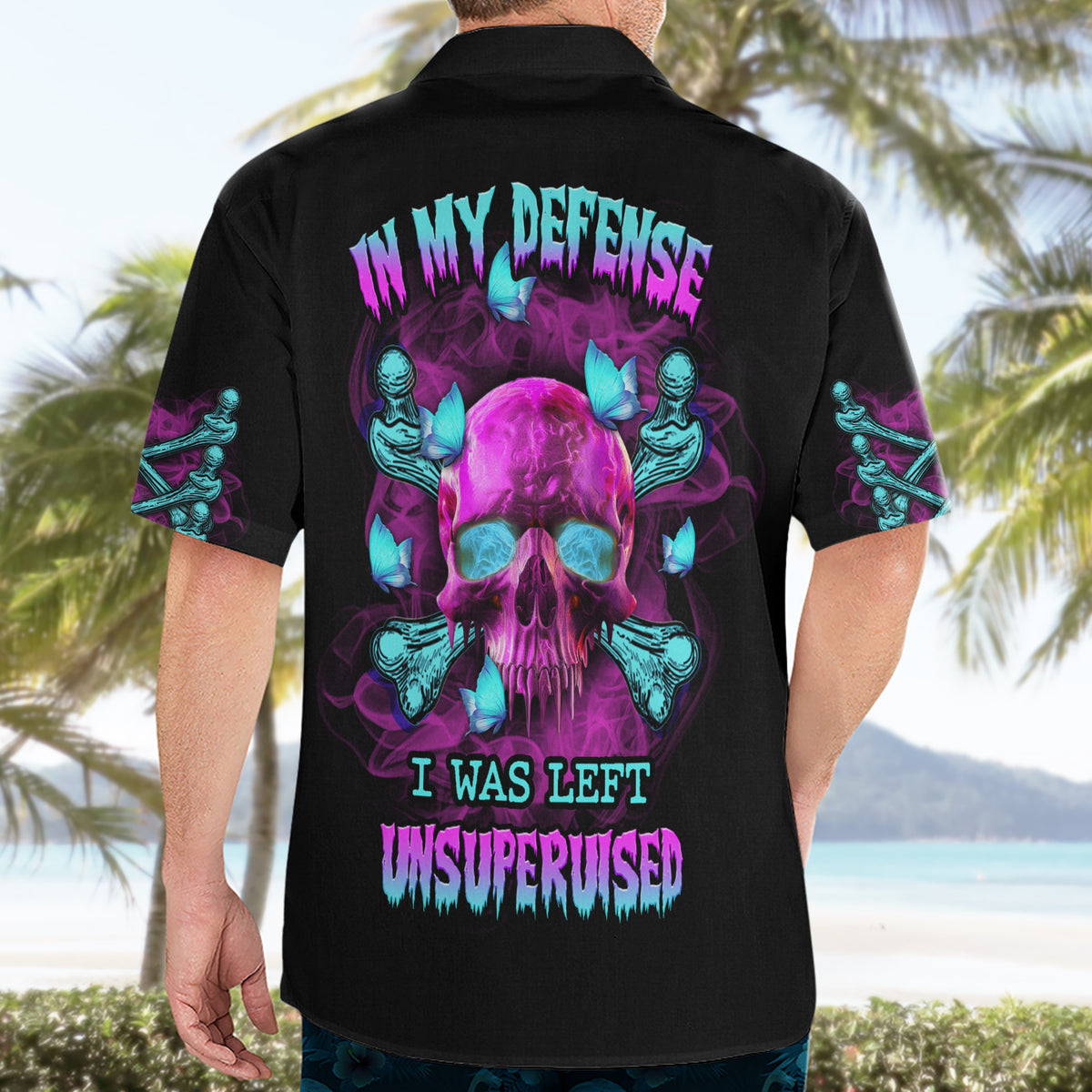 In My Defense I Was Left Unsupervised Hawaiian Shirt - Wonder Print Shop