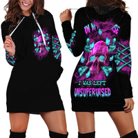 In My Defense I Was Left Unsupervised Hoodie Dress - Wonder Print Shop