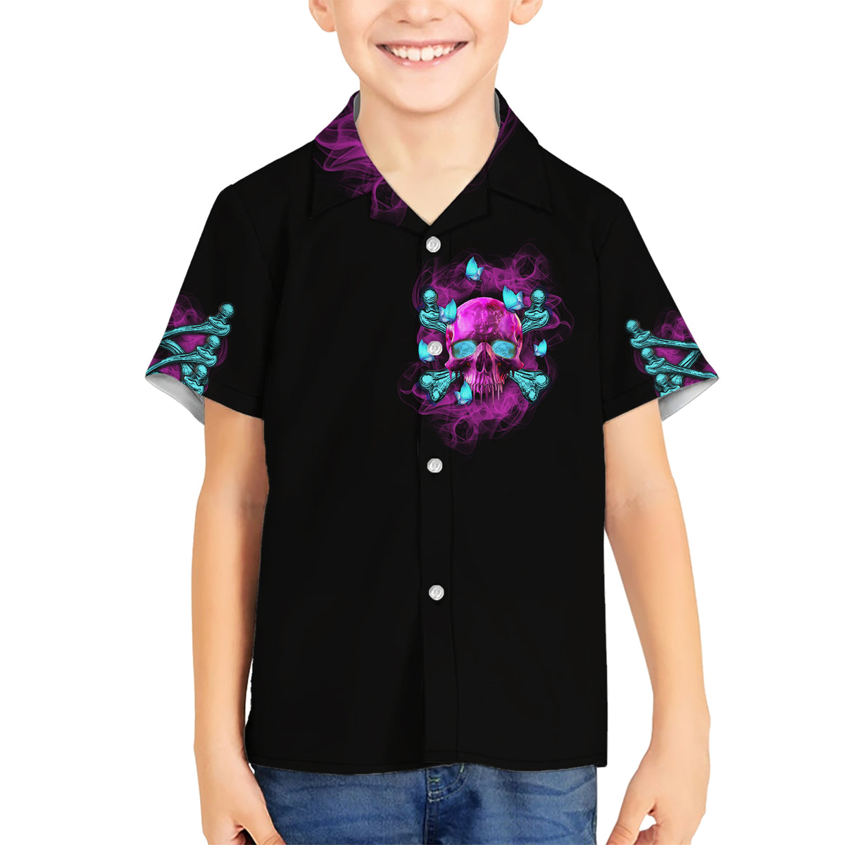 In My Defense I Was Left Unsupervised Kid Hawaiian Shirt - Wonder Print Shop
