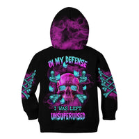 In My Defense I Was Left Unsupervised Kid Hoodie - Wonder Print Shop