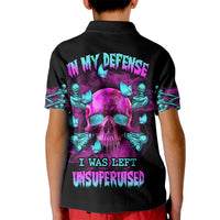 In My Defense I Was Left Unsupervised Kid Polo Shirt - Wonder Print Shop