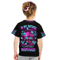 In My Defense I Was Left Unsupervised Kid T Shirt - Wonder Print Shop