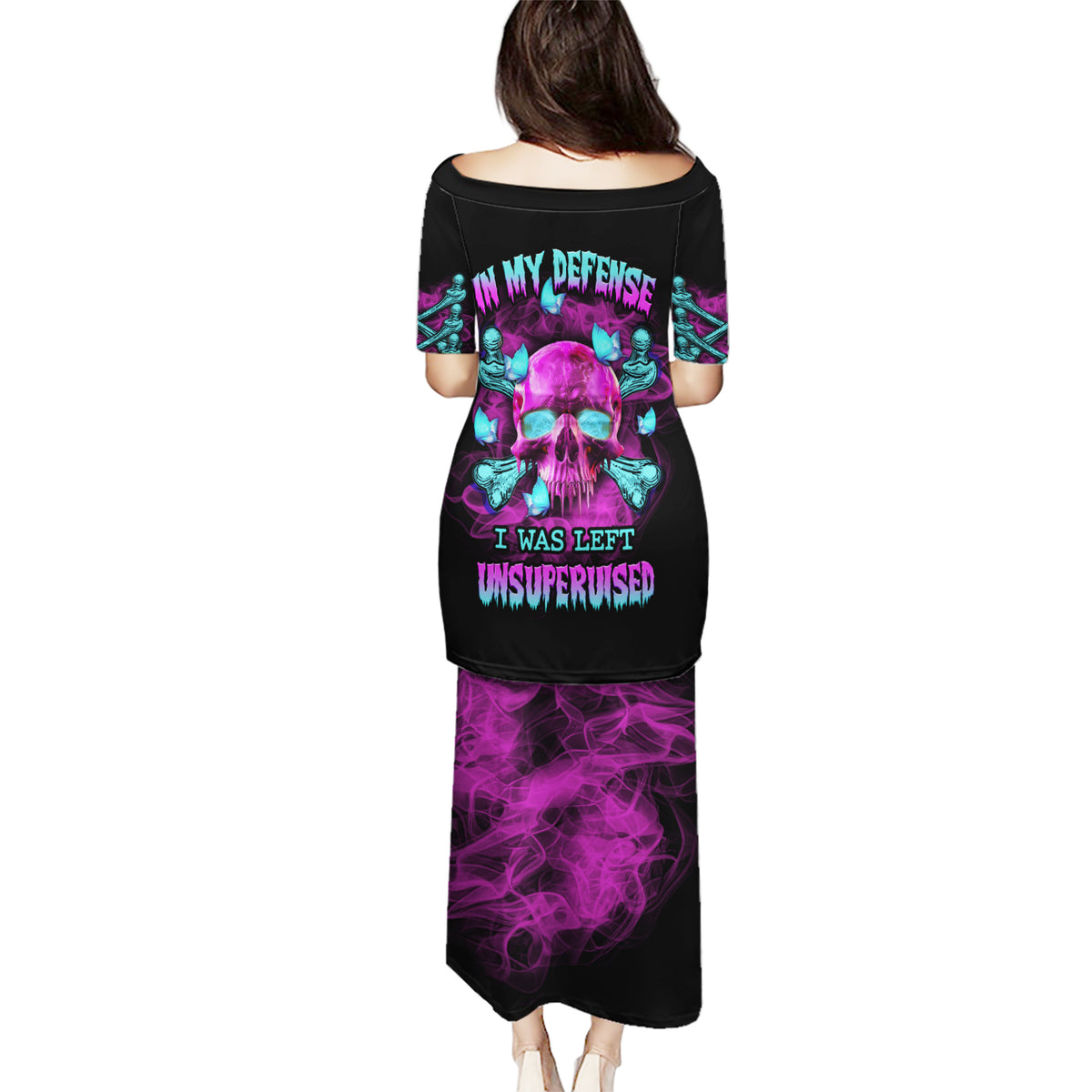 In My Defense I Was Left Unsupervised Puletasi - Wonder Print Shop