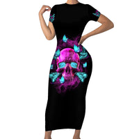In My Defense I Was Left Unsupervised Short Sleeve Bodycon Dress - Wonder Print Shop