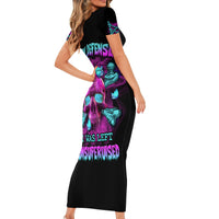 In My Defense I Was Left Unsupervised Short Sleeve Bodycon Dress - Wonder Print Shop