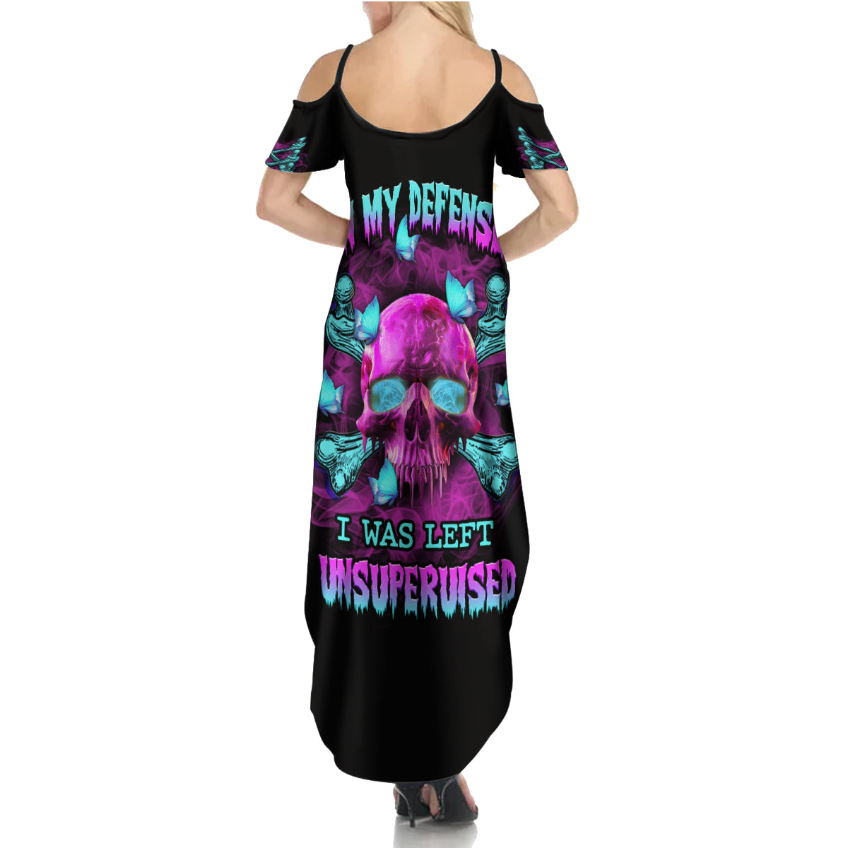 In My Defense I Was Left Unsupervised Summer Maxi Dress - Wonder Print Shop