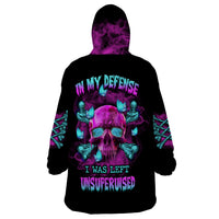 In My Defense I Was Left Unsupervised Wearable Blanket Hoodie - Wonder Print Shop