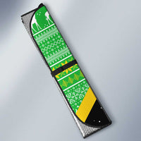 Tanzania Christmas Auto Sun Shade with Giraffe Christmas Tree Snowflakes and Flag - Wonder Print Shop