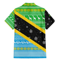 Tanzania Christmas Family Matching Mermaid Dress and Hawaiian Shirt with Giraffe Christmas Tree Snowflakes and Flag - Wonder Print Shop