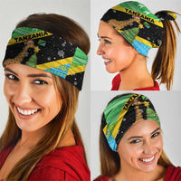 Tanzania Christmas Neck Gaiter with Giraffe Christmas Tree Snowflakes and Flag - Wonder Print Shop