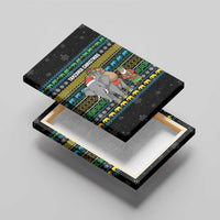 Tanzania Christmas Canvas Wall Art with Santa Riding Elephant Snowflakes and Colorful African - Wonder Print Shop