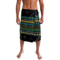 Tanzania Christmas Lavalava with Santa Riding Elephant Snowflakes and Colorful African - Wonder Print Shop