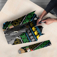 Tanzania Christmas Umbrella with Santa Riding Elephant Snowflakes and Colorful African - Wonder Print Shop