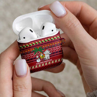 Thailand Christmas AirPods Case with Santa Elephant Snowman Palm Tree and Sawasdee Holiday - Wonder Print Shop