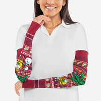 Thailand Christmas Arm Sleeves with Santa Elephant Snowman Palm Tree and Sawasdee Holiday - Wonder Print Shop