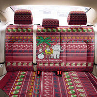 Thailand Christmas Back Car Seat Cover with Santa Elephant Snowman Palm Tree and Sawasdee Holiday - Wonder Print Shop