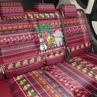 Thailand Christmas Back Car Seat Cover with Santa Elephant Snowman Palm Tree and Sawasdee Holiday - Wonder Print Shop