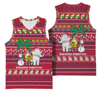 Thailand Christmas Basketball Jersey with Santa Elephant Snowman Palm Tree and Sawasdee Holiday - Wonder Print Shop