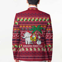 Thailand Christmas Blazer with Santa Elephant Snowman Palm Tree and Sawasdee Holiday - Wonder Print Shop