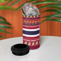 Thailand Christmas 4 in 1 Can Cooler Tumbler with Santa Elephant Snowman Palm Tree and Sawasdee Holiday - Wonder Print Shop