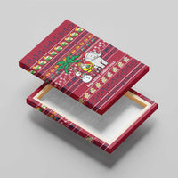 Thailand Christmas Canvas Wall Art with Santa Elephant Snowman Palm Tree and Sawasdee Holiday - Wonder Print Shop