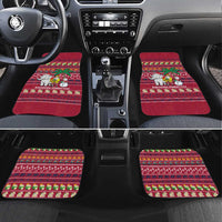 Thailand Christmas Car Mats with Santa Elephant Snowman Palm Tree and Sawasdee Holiday - Wonder Print Shop