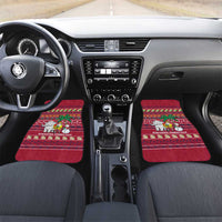 Thailand Christmas Car Mats with Santa Elephant Snowman Palm Tree and Sawasdee Holiday - Wonder Print Shop