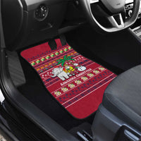 Thailand Christmas Car Mats with Santa Elephant Snowman Palm Tree and Sawasdee Holiday - Wonder Print Shop