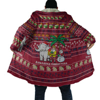Thailand Christmas Cloak with Santa Elephant Snowman Palm Tree and Sawasdee Holiday - Wonder Print Shop