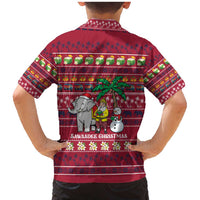 Thailand Christmas Family Matching Mermaid Dress and Hawaiian Shirt with Santa Elephant Snowman Palm Tree and Sawasdee Holiday - Wonder Print Shop