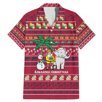 Thailand Christmas Family Matching Mermaid Dress and Hawaiian Shirt with Santa Elephant Snowman Palm Tree and Sawasdee Holiday - Wonder Print Shop
