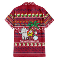 Thailand Christmas Family Matching Off The Shoulder Long Sleeve Dress and Hawaiian Shirt with Santa Elephant Snowman Palm Tree and Sawasdee Holiday - Wonder Print Shop