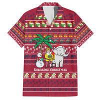 Thailand Christmas Hawaiian Shirt with Santa Elephant Snowman Palm Tree and Sawasdee Holiday - Wonder Print Shop