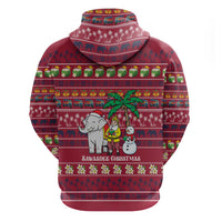 Thailand Christmas Hoodie with Santa Elephant Snowman Palm Tree and Sawasdee Holiday - Wonder Print Shop