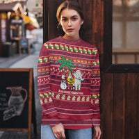 Thailand Christmas Ugly Christmas Sweater with Santa Elephant Snowman Palm Tree and Sawasdee Holiday - Wonder Print Shop