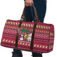 Thailand Christmas Travel Bag with Santa Elephant Snowman Palm Tree and Sawasdee Holiday - Wonder Print Shop