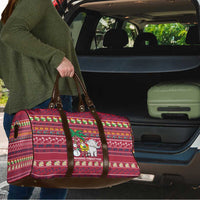 Thailand Christmas Travel Bag with Santa Elephant Snowman Palm Tree and Sawasdee Holiday - Wonder Print Shop